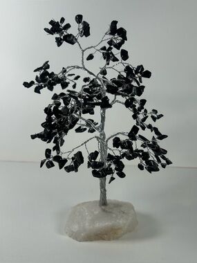 Crystal Tree Hand Made Precious Stones 12” Crystal Base Dream Tree Amethyst Wire